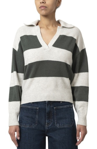 V-Neck Sweater Urban Chic Stripe