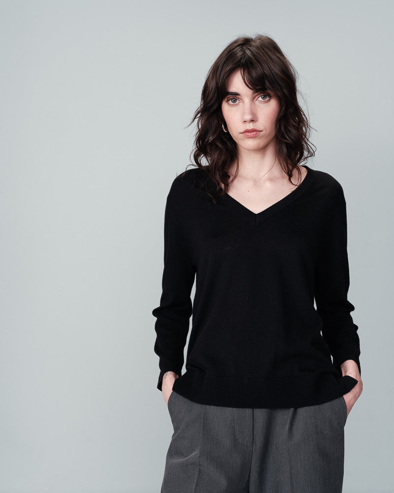 Naive V-Neckline Classic Sweater