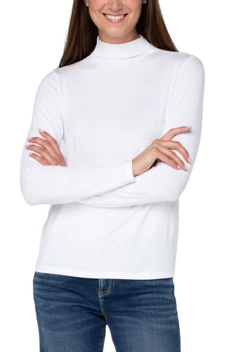 Long Sleeve Mock Neck Knit Top