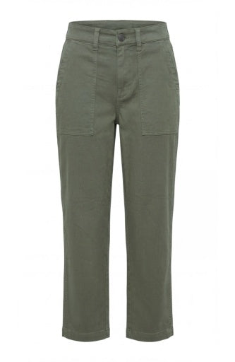 High Rise Utility Crop Straight w/Side Tabs