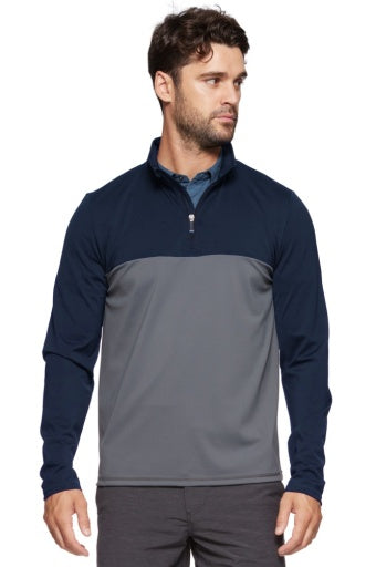 Journey Performance Blocked 1/4 Zip Mock Neck