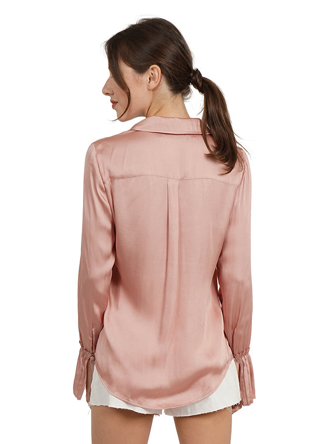 Satin Long Sleeve Blouse