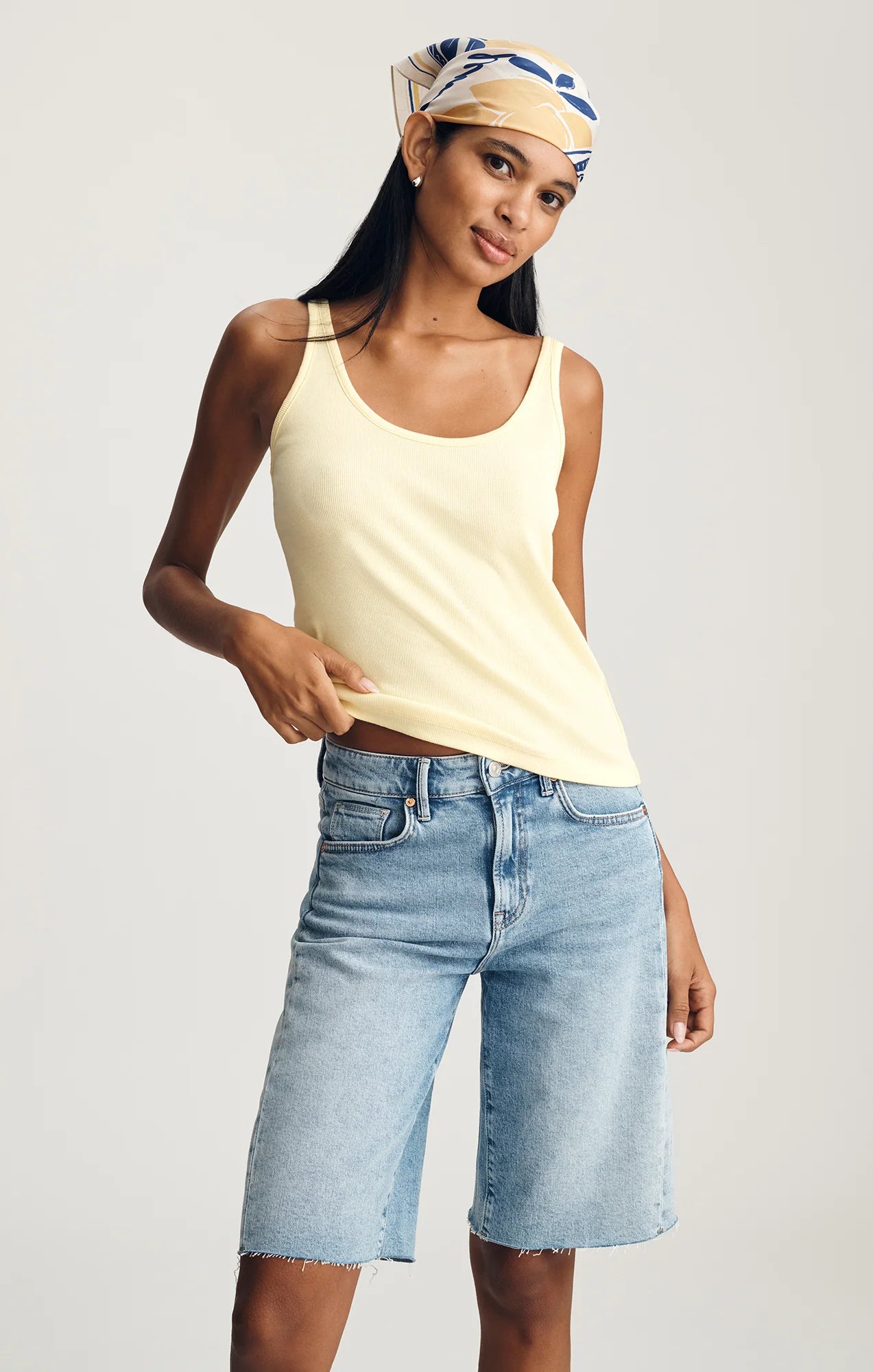 Ribbed Scoop Tank Top