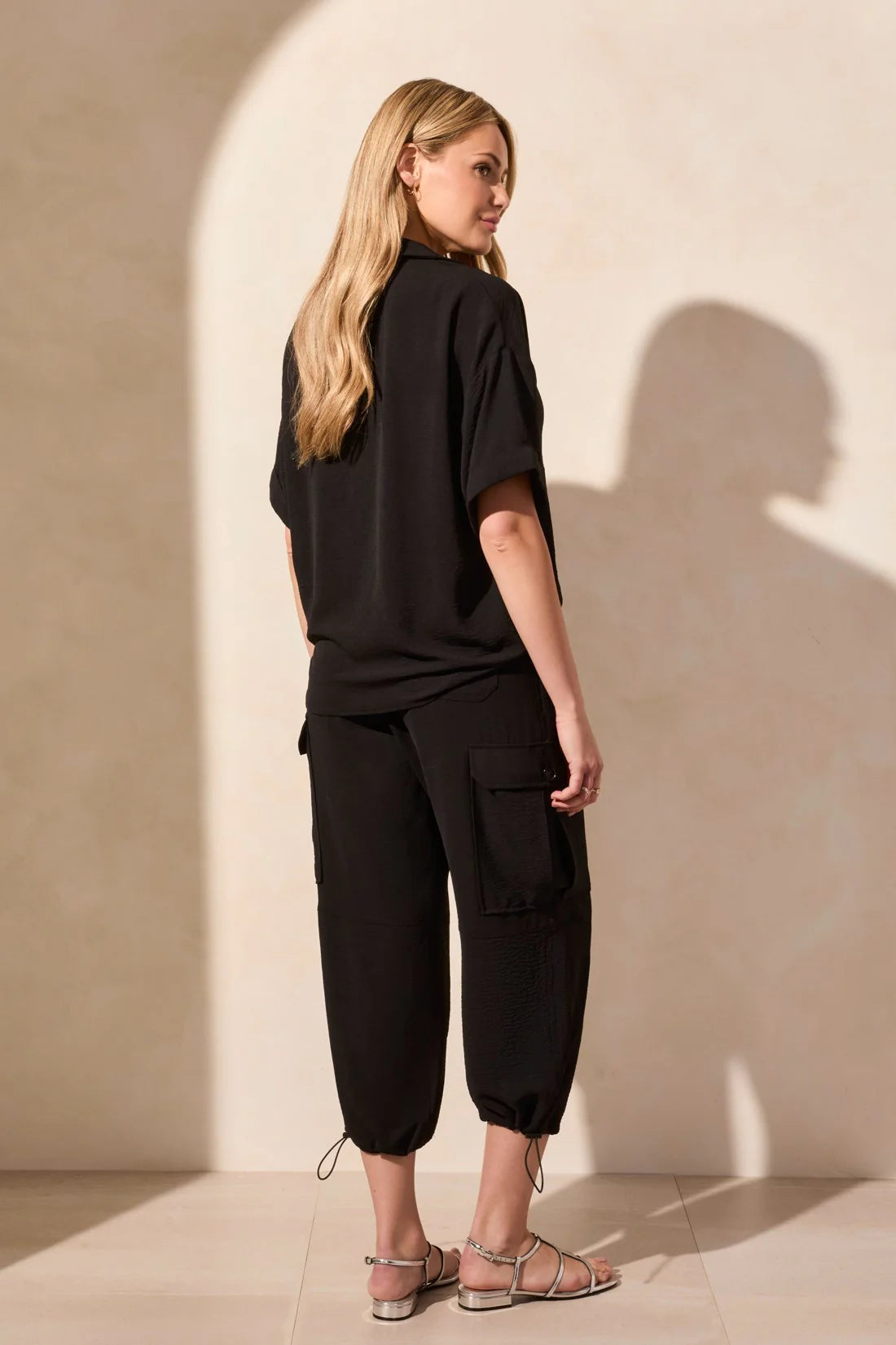 FLOWY POPOVER S/S SHIRT-COCOMILK