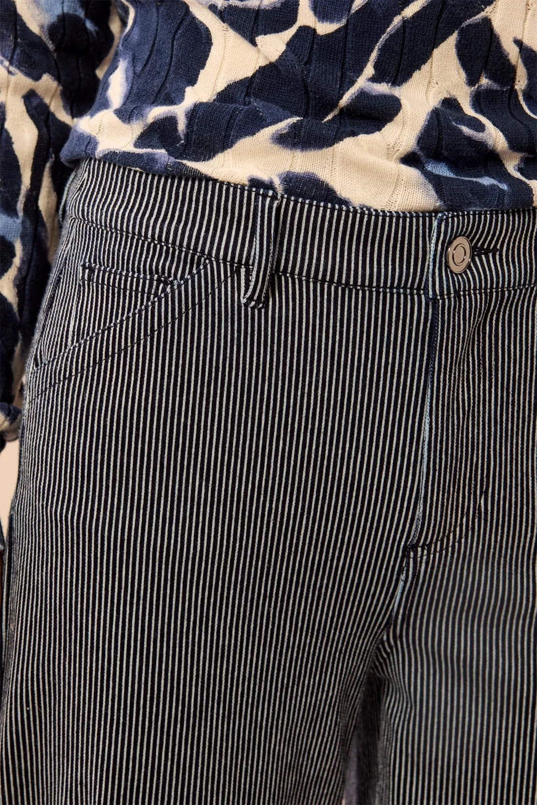 Fly Front Ankle Pant w/Wide Cuffs