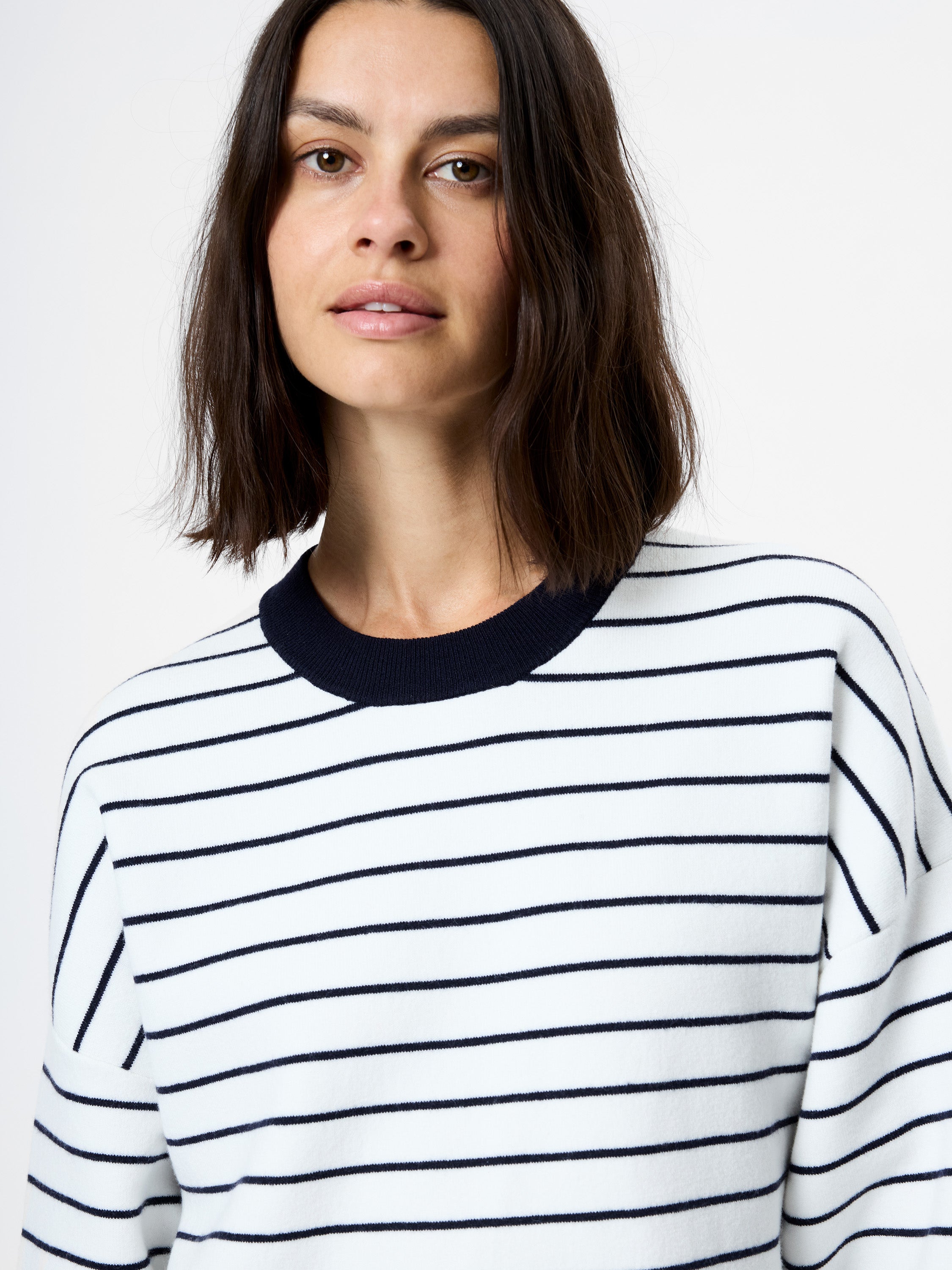 Marley Knit Striped Crewneck