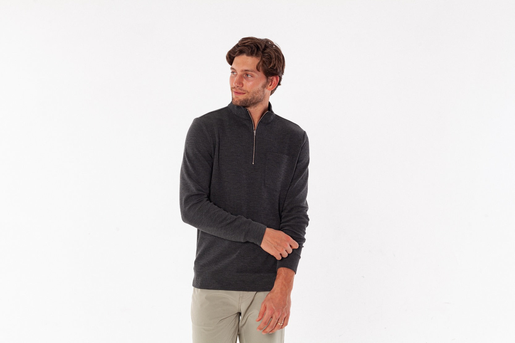 Waffle Stretch Pullover
