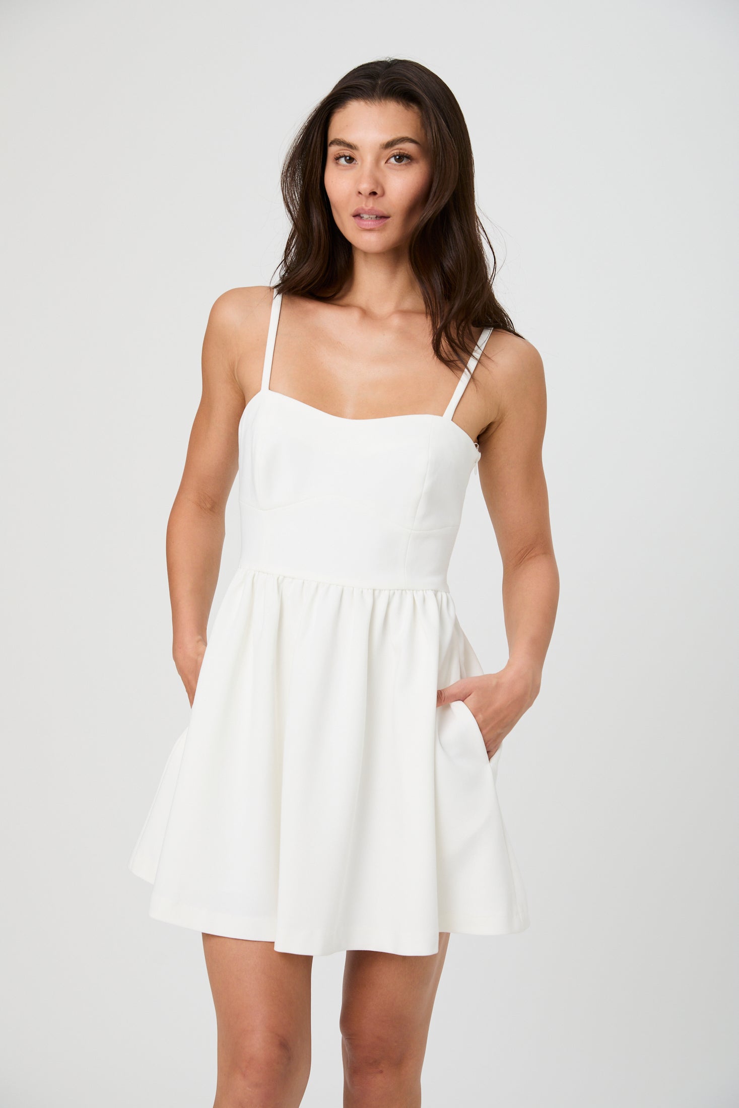 Whisper Multi Seam Strappy Mini Dress