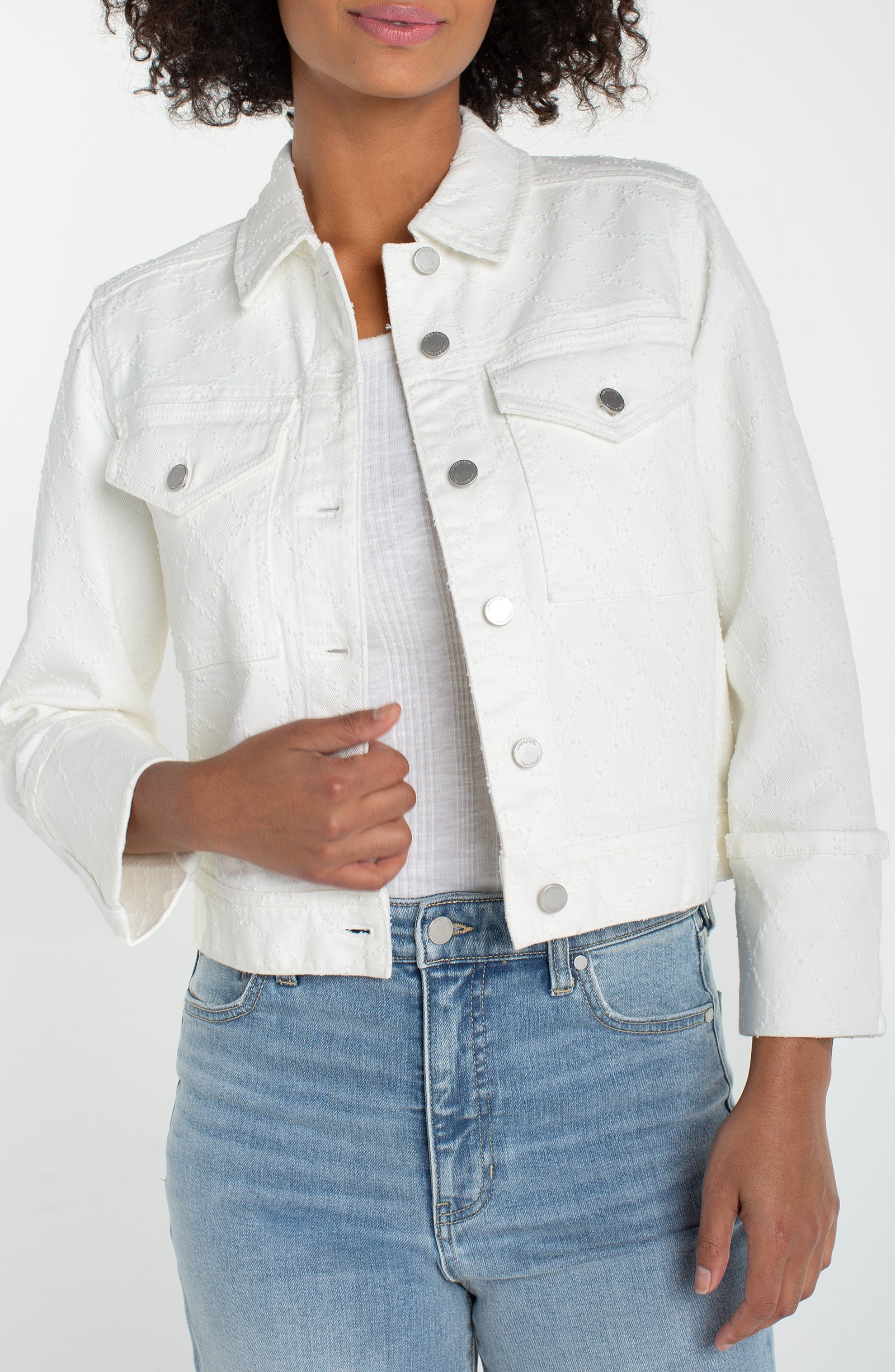 Cropped Jacket w/ Bracelet length Cuffed Sleeve