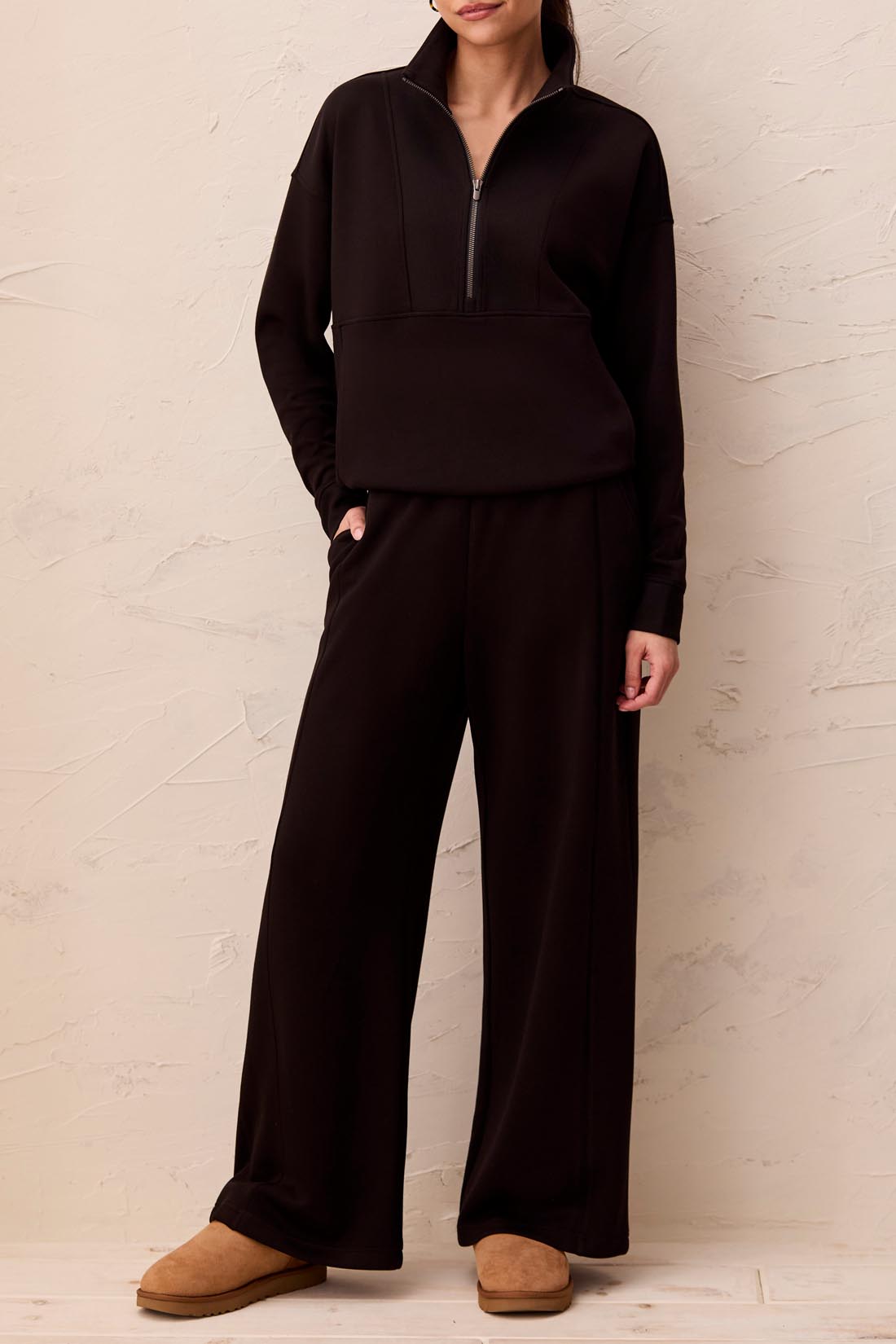 PULL ON ANKLE PANT W/PKTS-BLACK