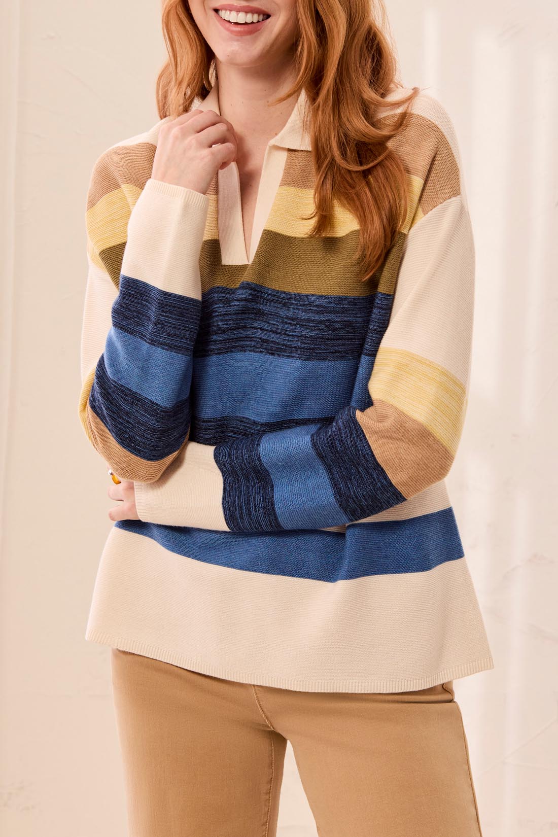 L/S Johnny Collar Sweater
