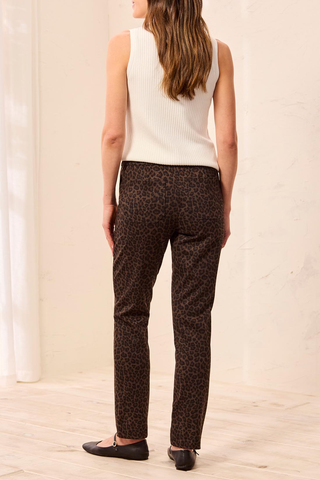 PULL ON ANKLE PANT W/ POCKETS-HICKORY
