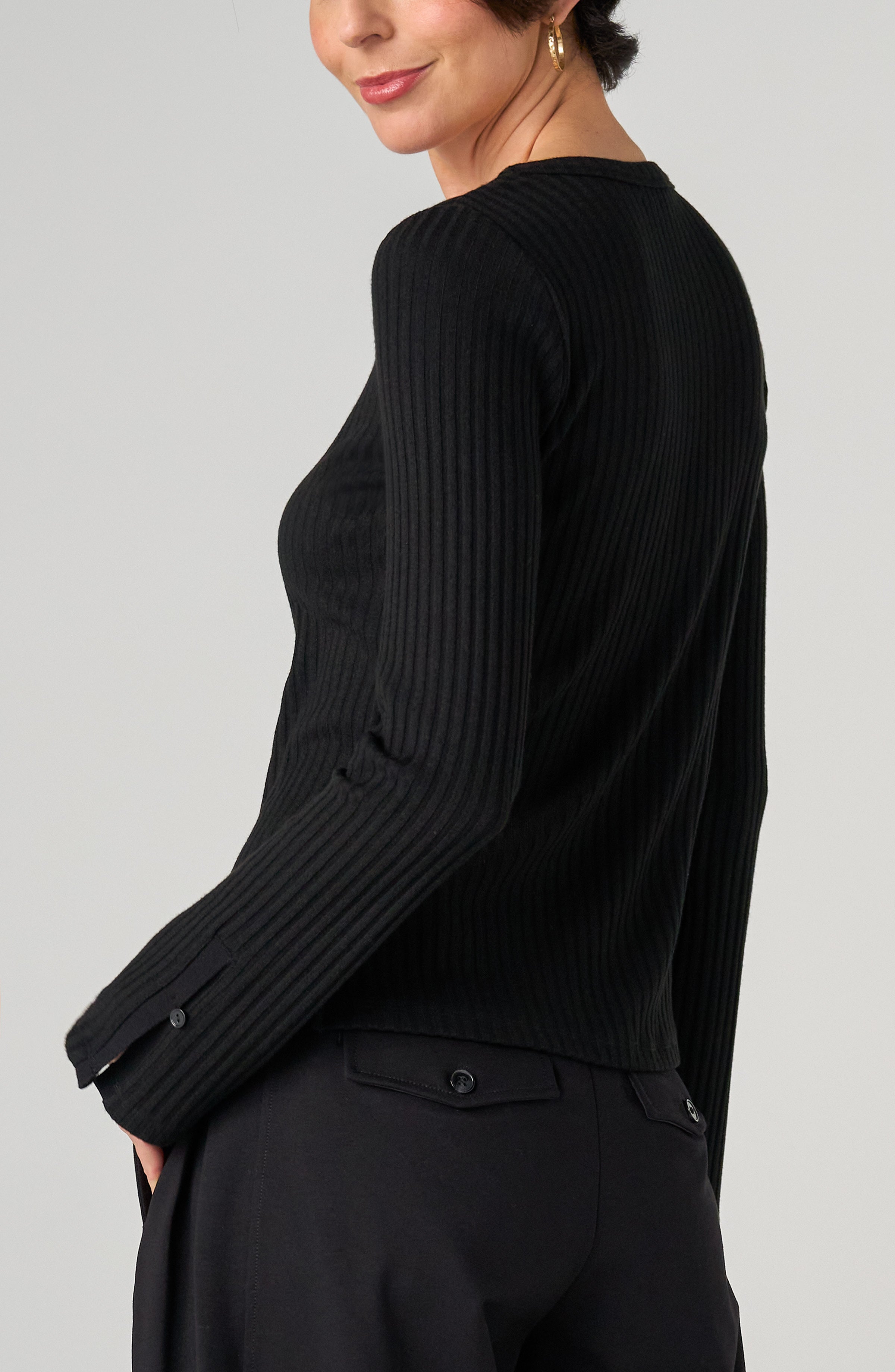 LS Scoop Neck Knit Top