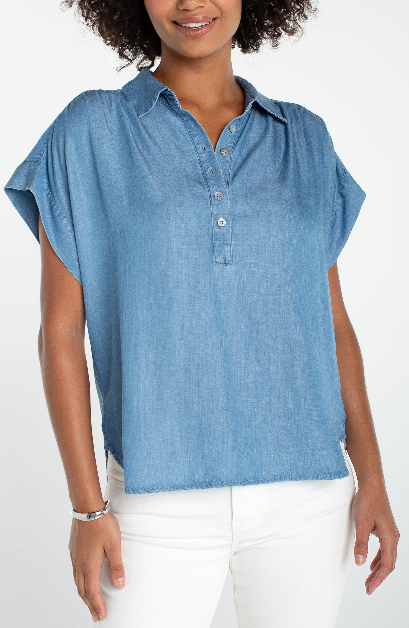 Popover Shirt w/ Shirring