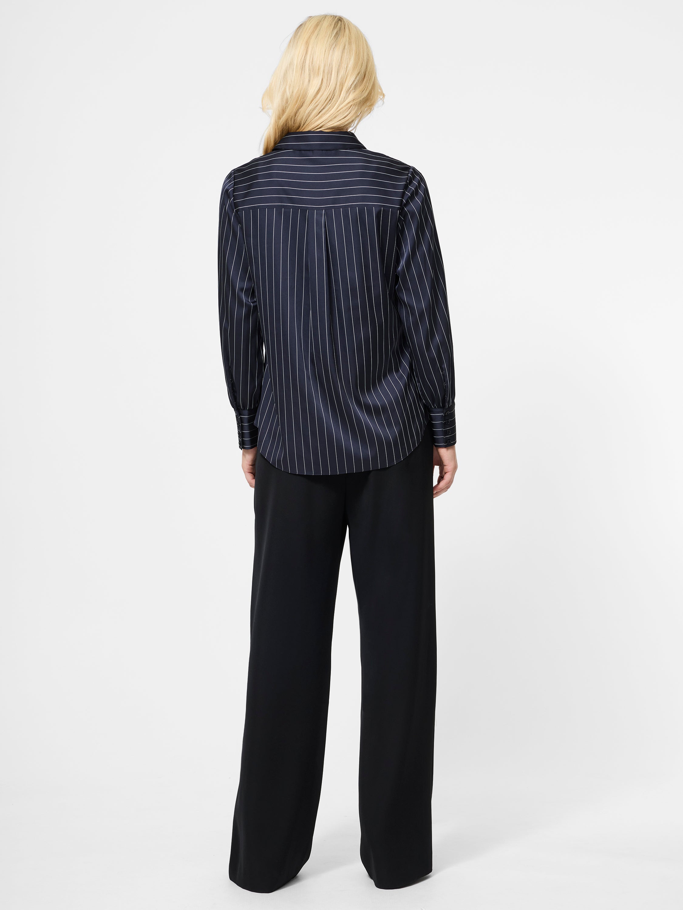 Satin Pinstripe Blouse
