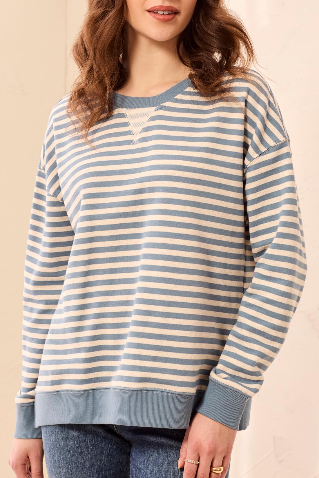 L/S CREW NECK TOP W/COMBO
