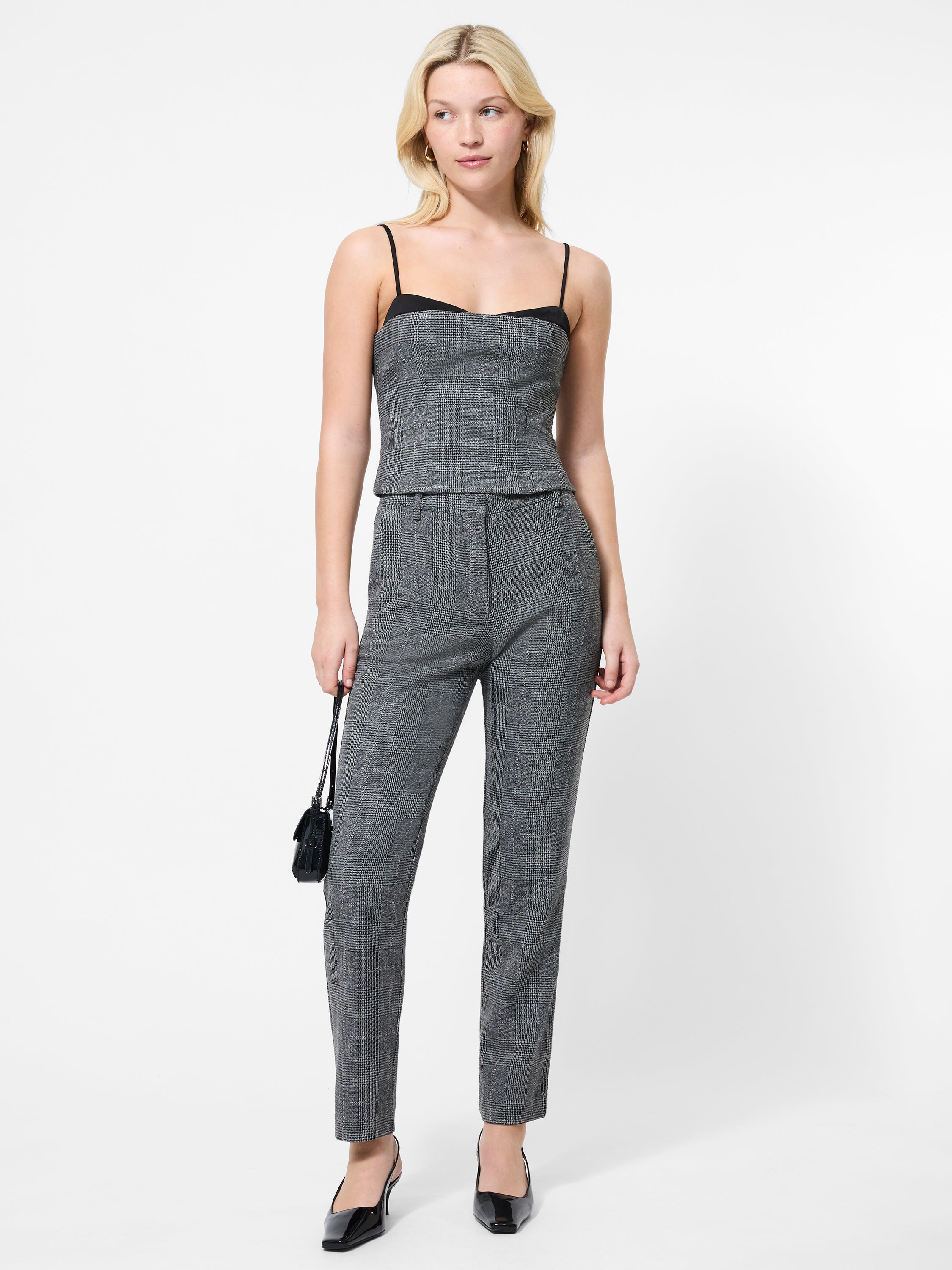 Cropped Slim Fit Pants