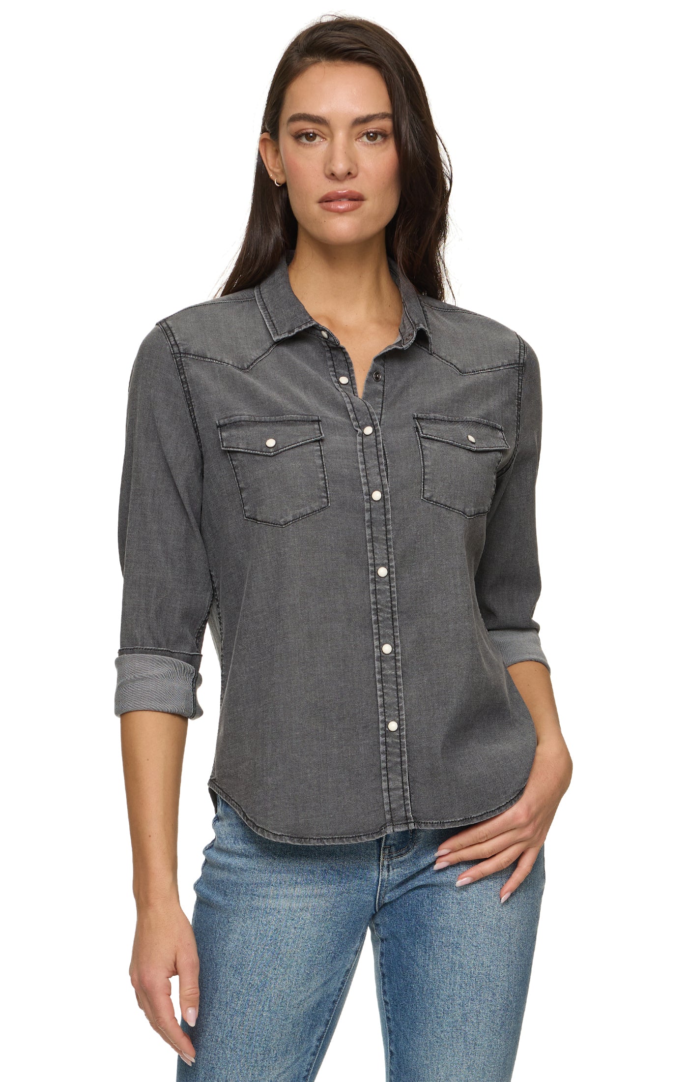 Magnolia Western Stretch Chambray Shirt