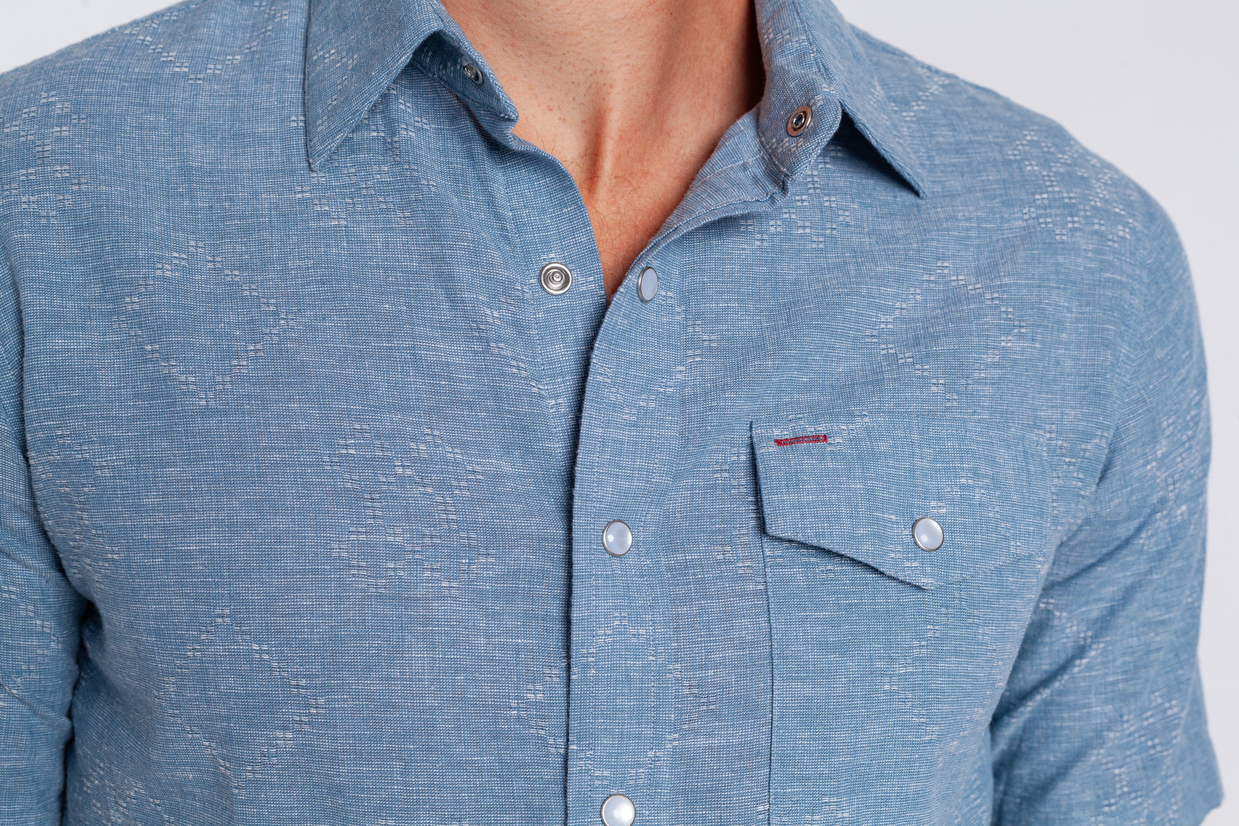 Hemp Cotton Pearl Snap