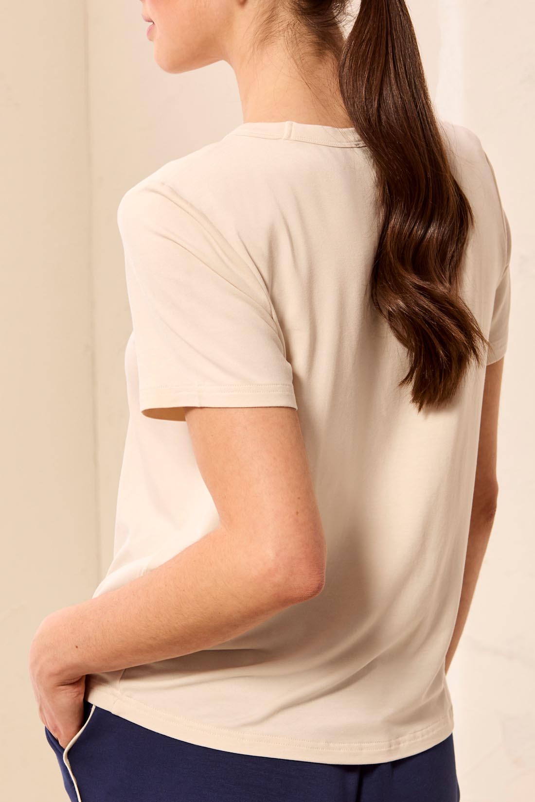 S/S CREW NECK TOP-SANDDUNE