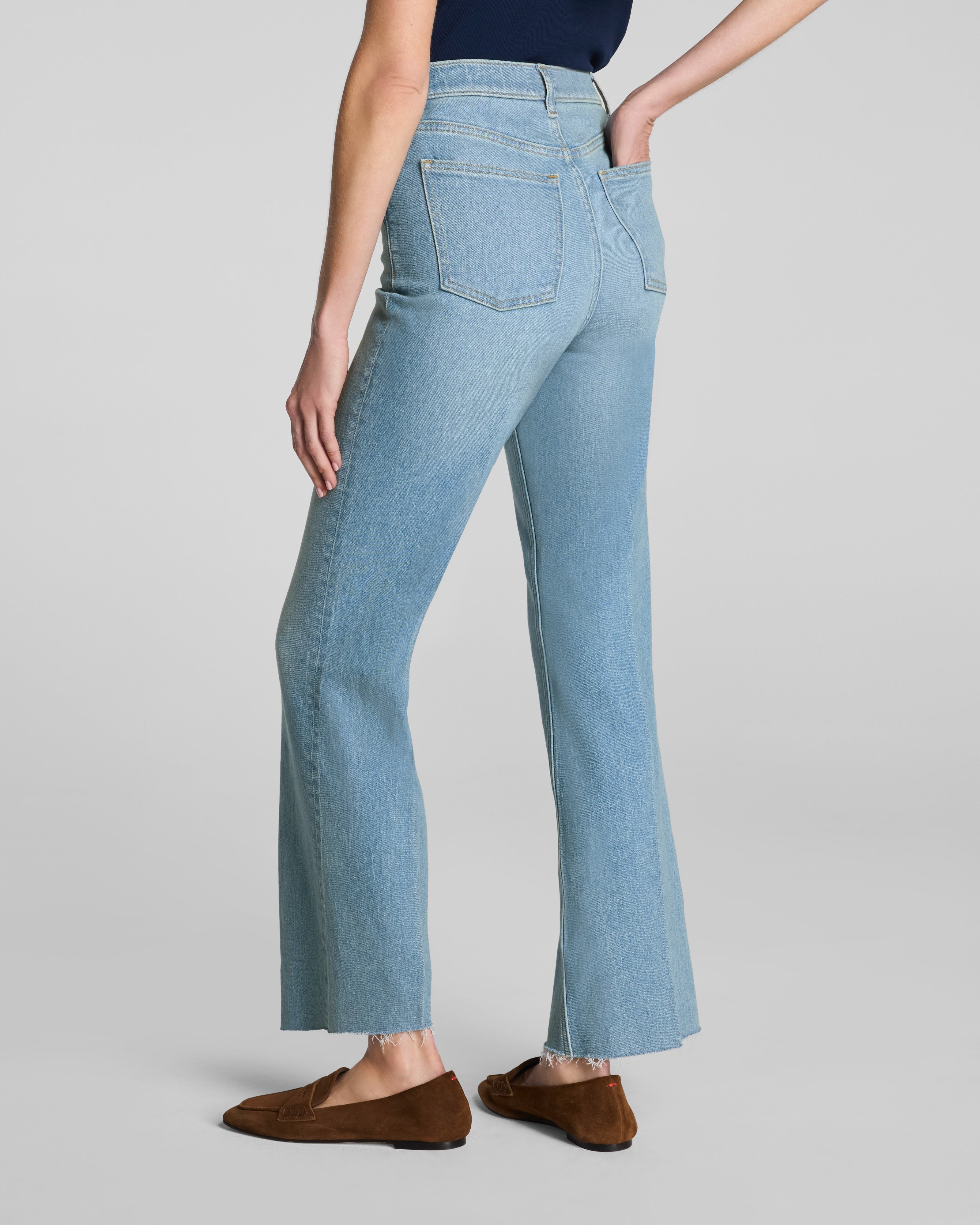 Spanxshape™ Authentic 360 Raw Hem Kick Flare Jeans