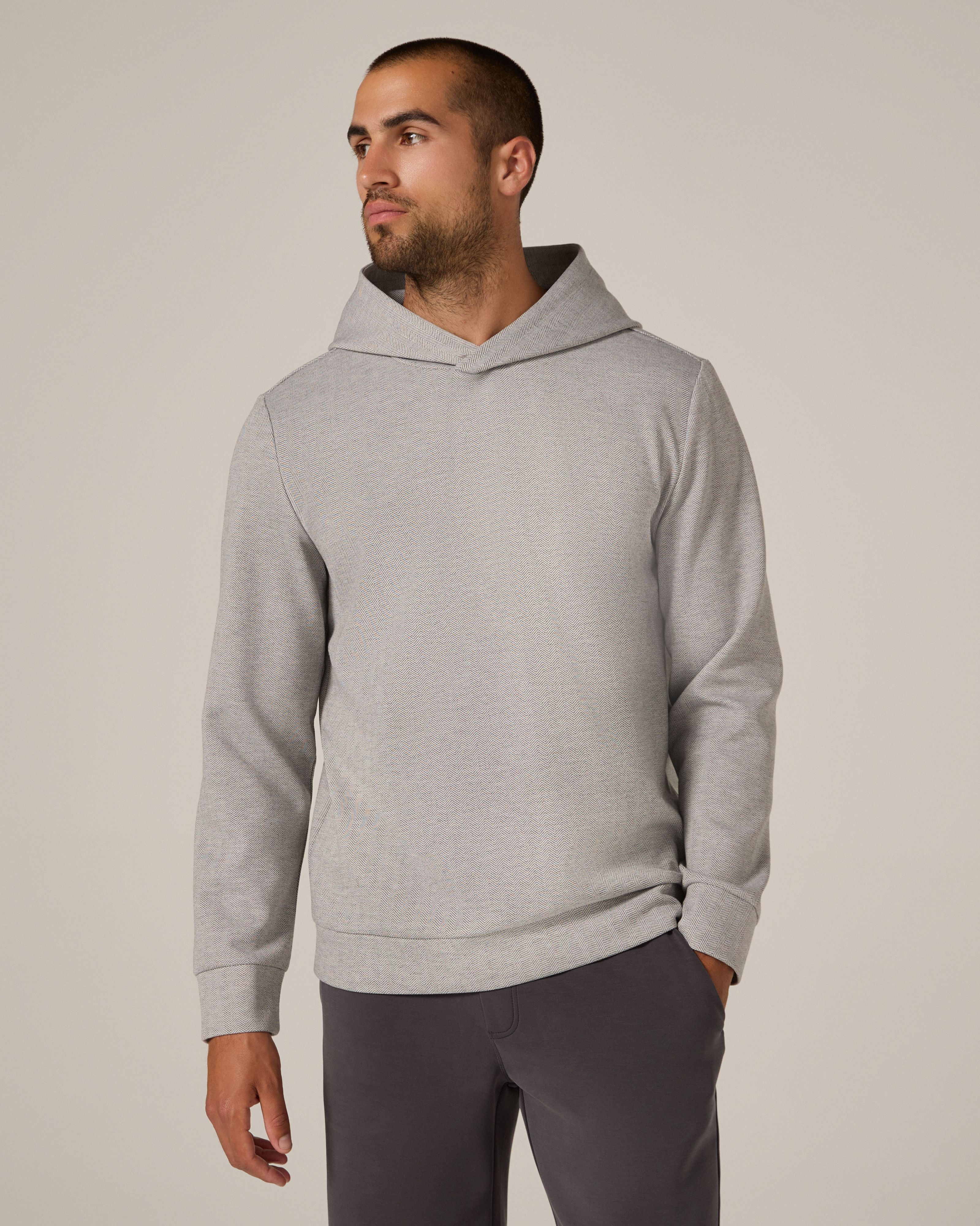 Roarke Herringbone Hoodie