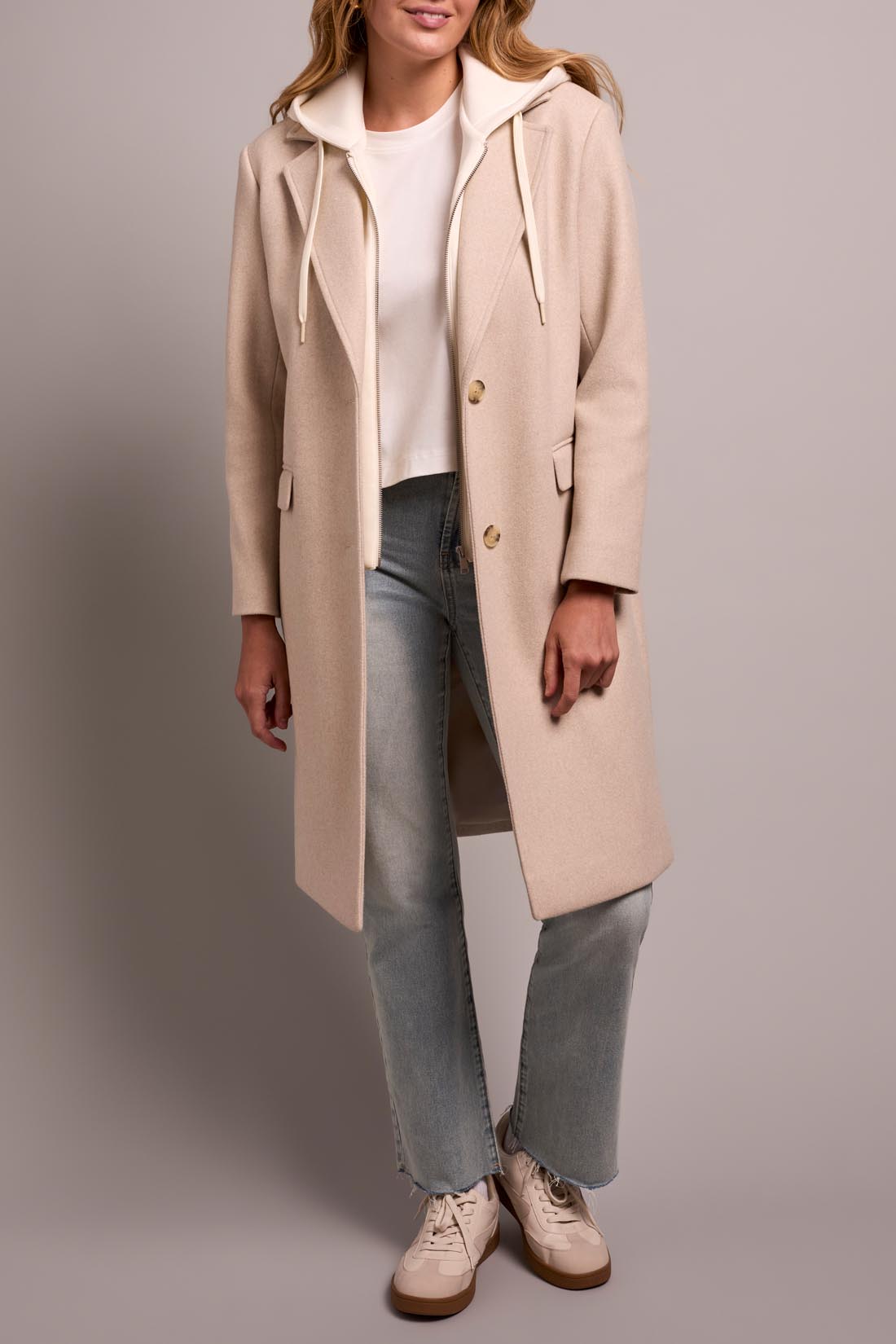 Trench Coat w/ Fooler Hoodie
