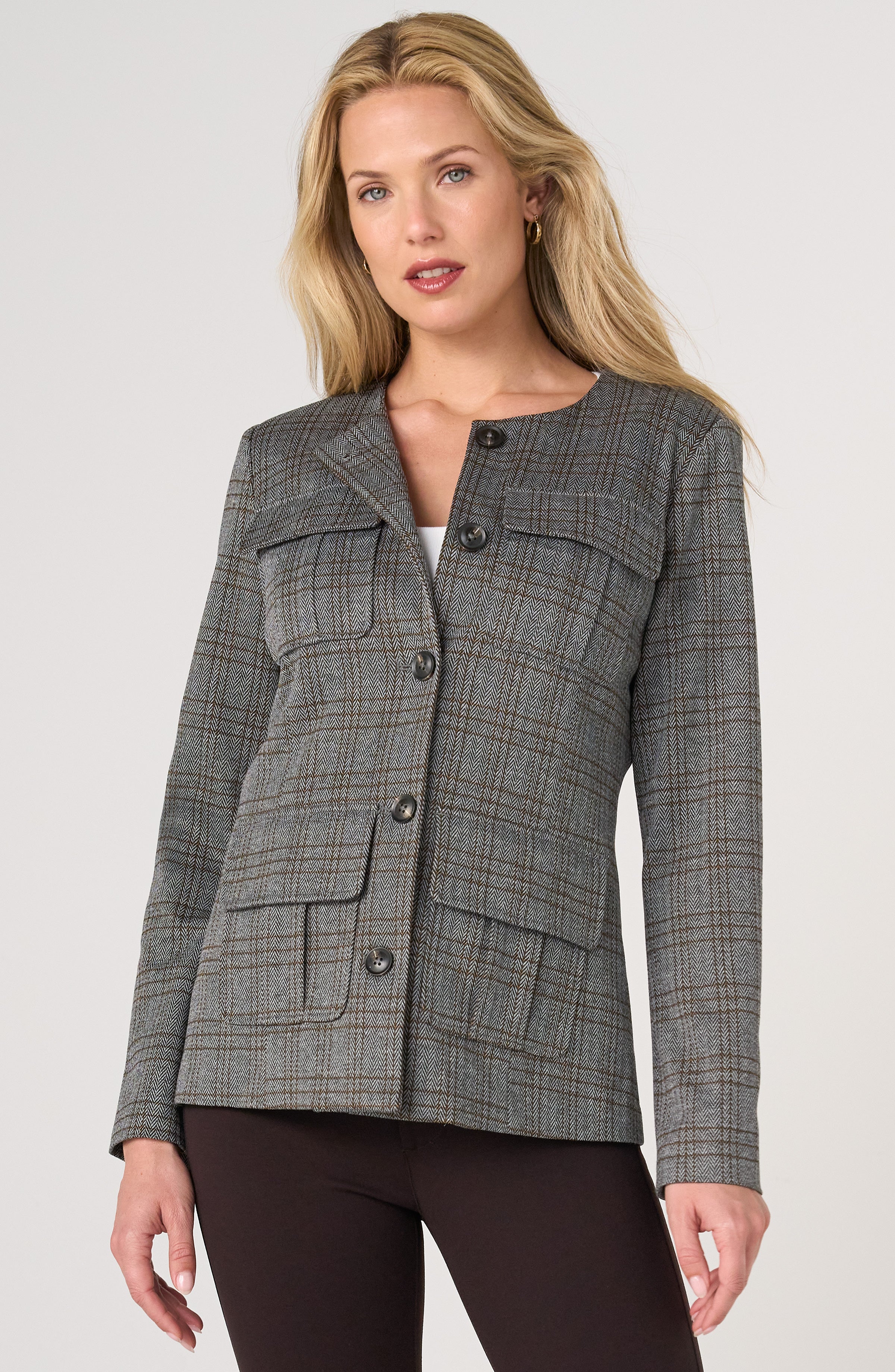 Collarless Field Jacket
