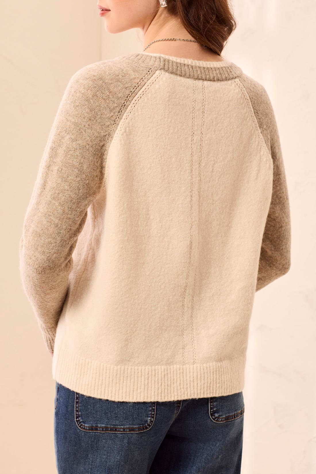 L/S Crewneck Colorblock Sweater