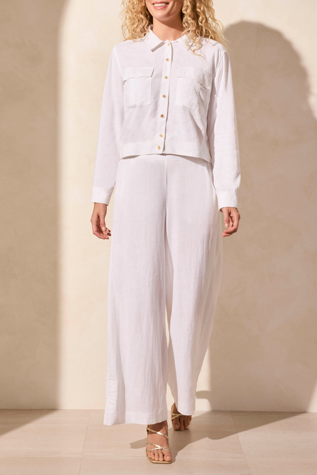 L/S Button Front Jacket W/ Chest Pockets