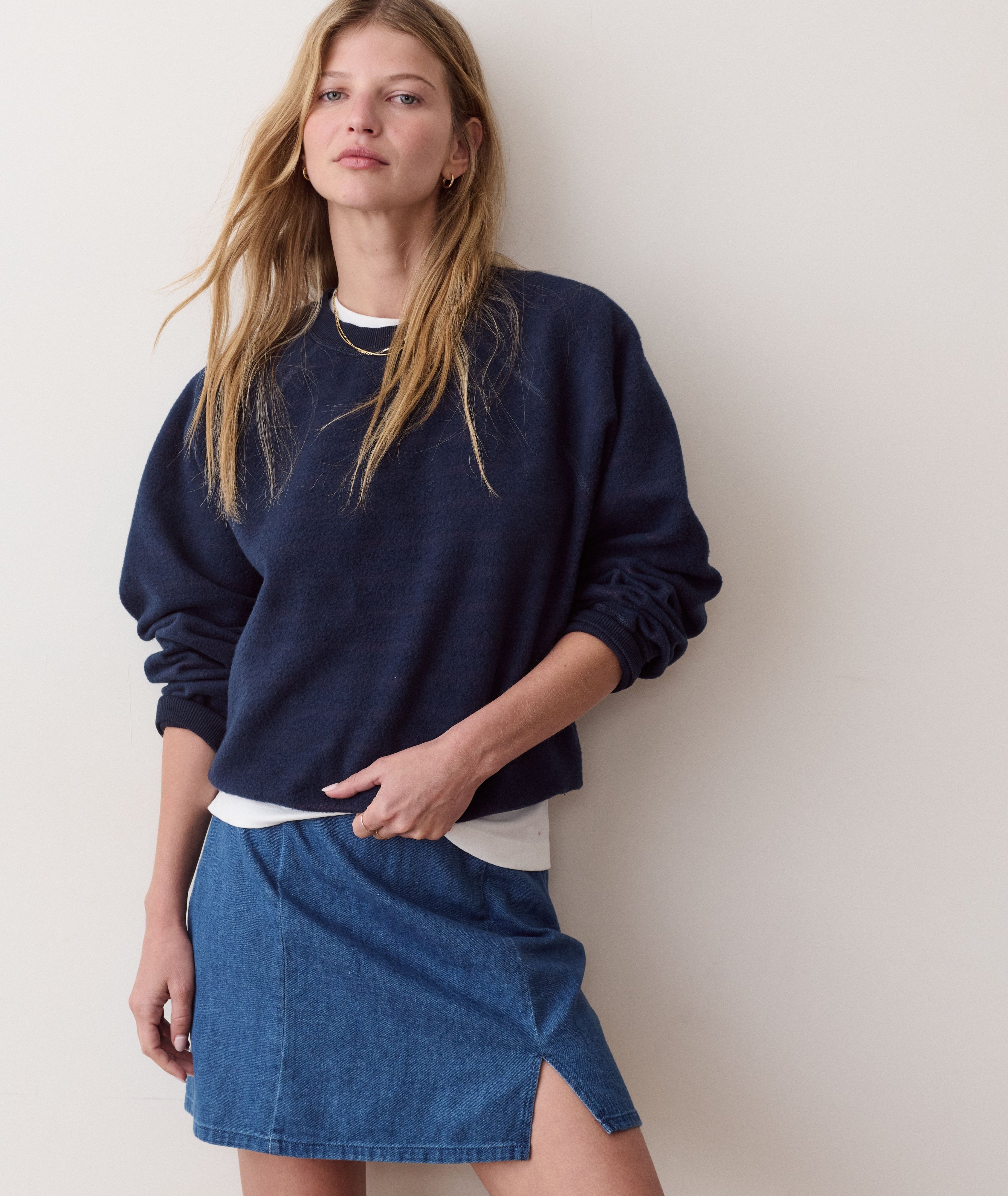 Cloud 9 Fleece Reversible Sweatshirt Stripe Snow