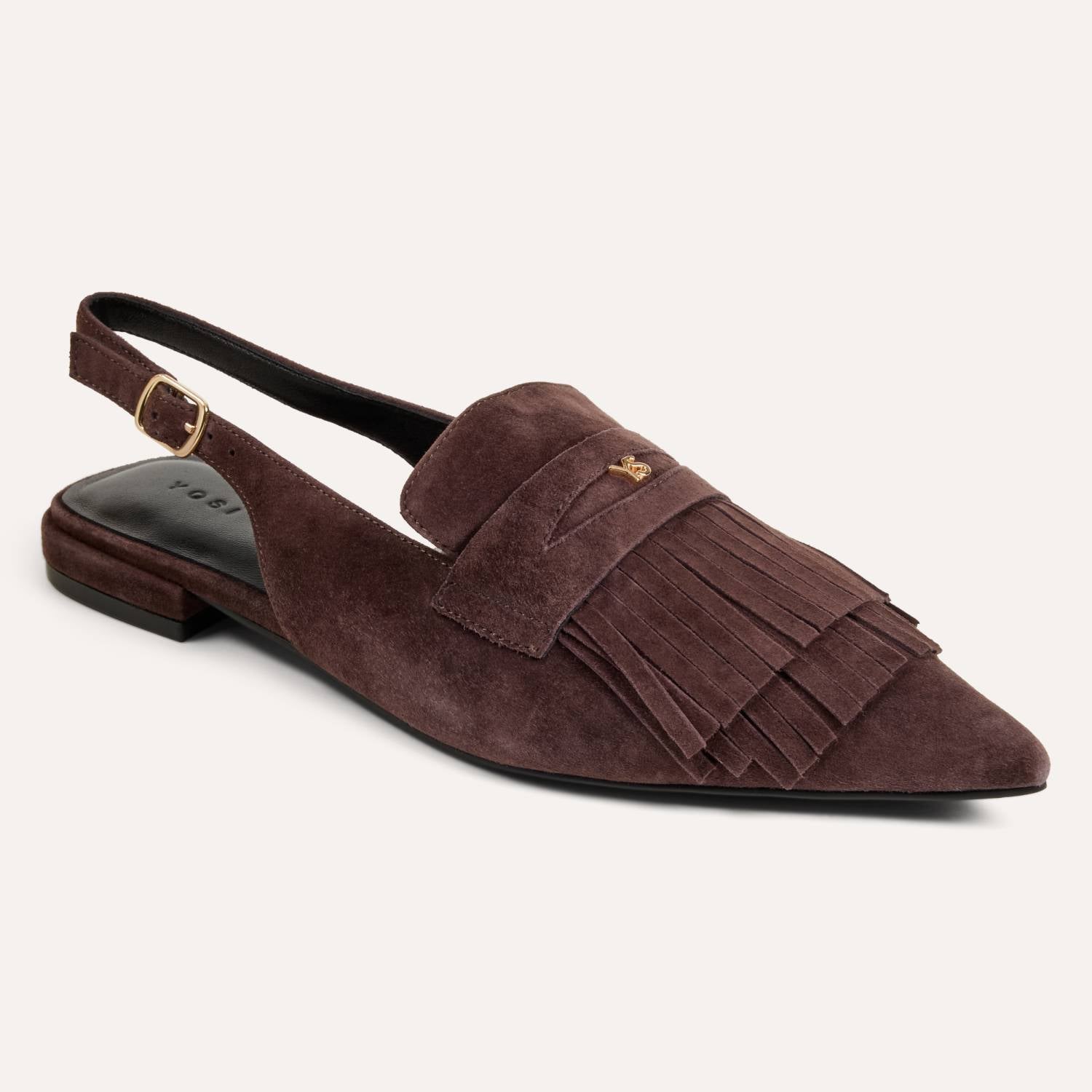Warren Flat in Chocolate Suede
