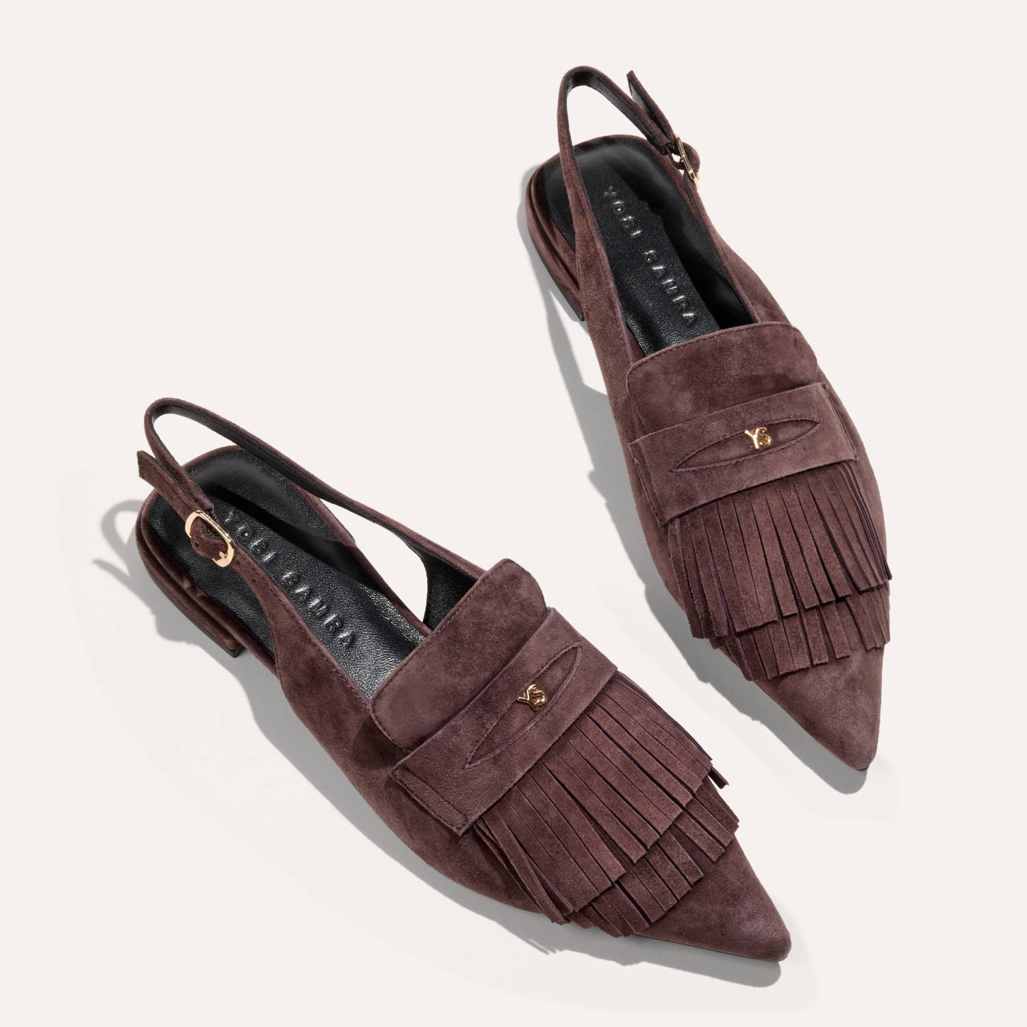 Warren Flat in Chocolate Suede