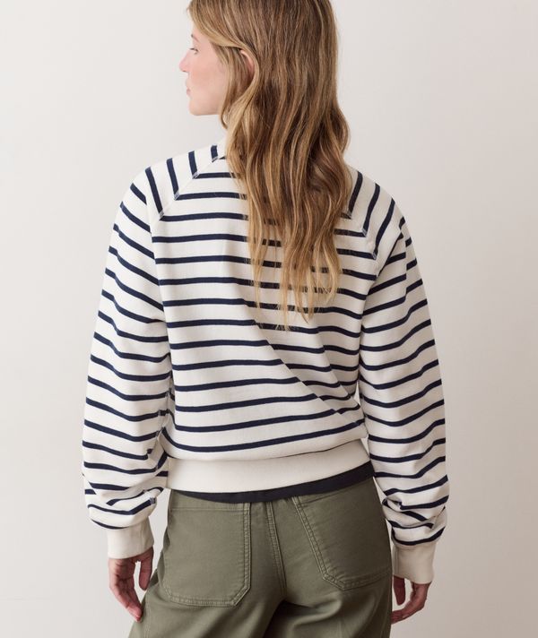 Cloud 9 Fleece Reversible Sweatshirt Stripe Snow