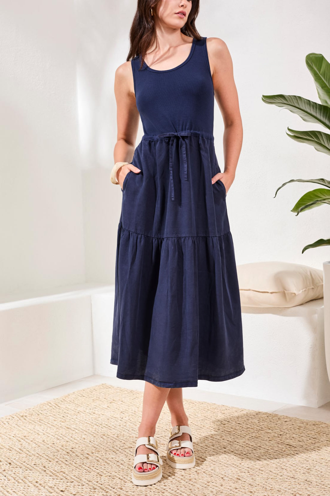 Mix Media Maxi Dress