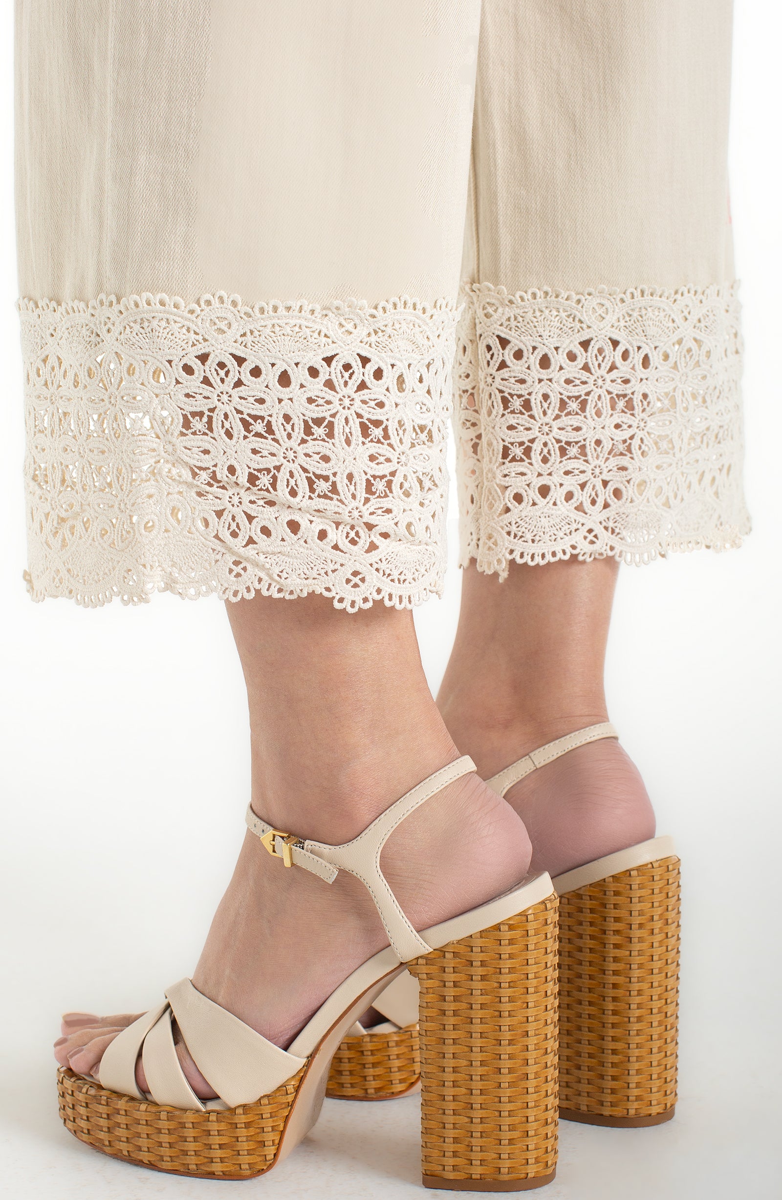 Stride Wide Leg w/ Lace Trim 27" Inseam