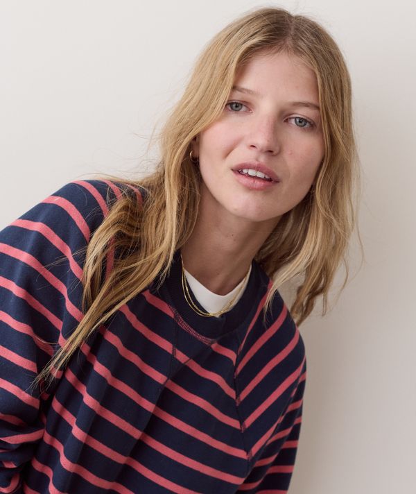 Cloud 9 Fleece Reversible Sweatshirt Stripe Snow
