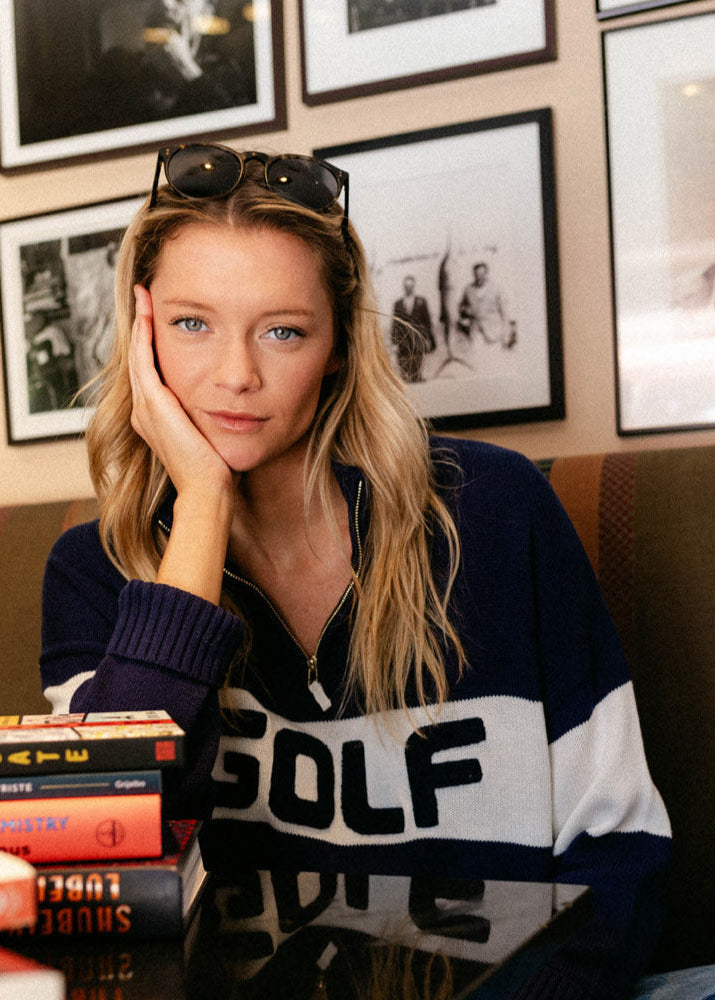 Madison Quarter Zip- Golf Colorblock