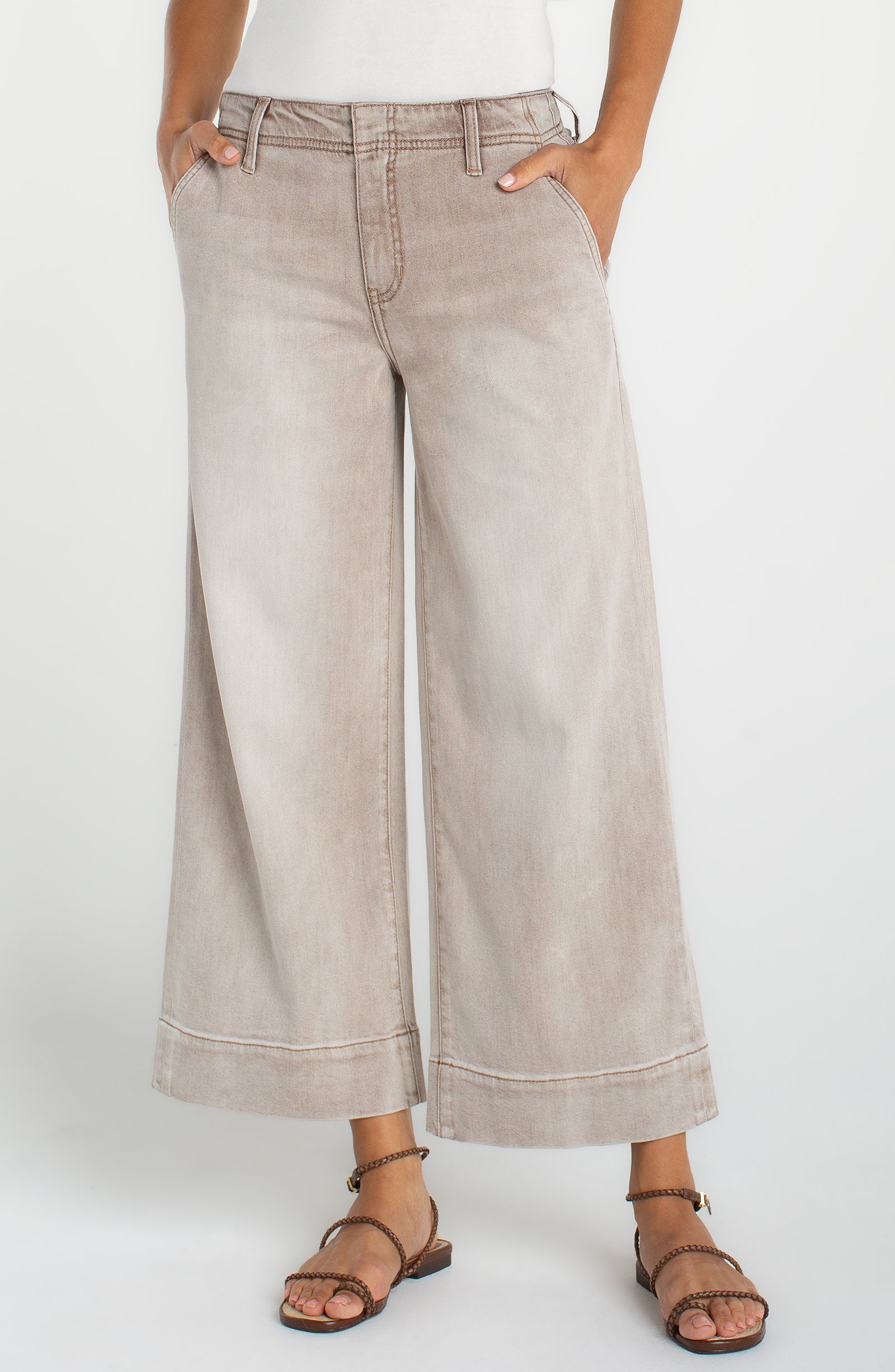 High Rise Utility Crop Straight w/Side Tabs