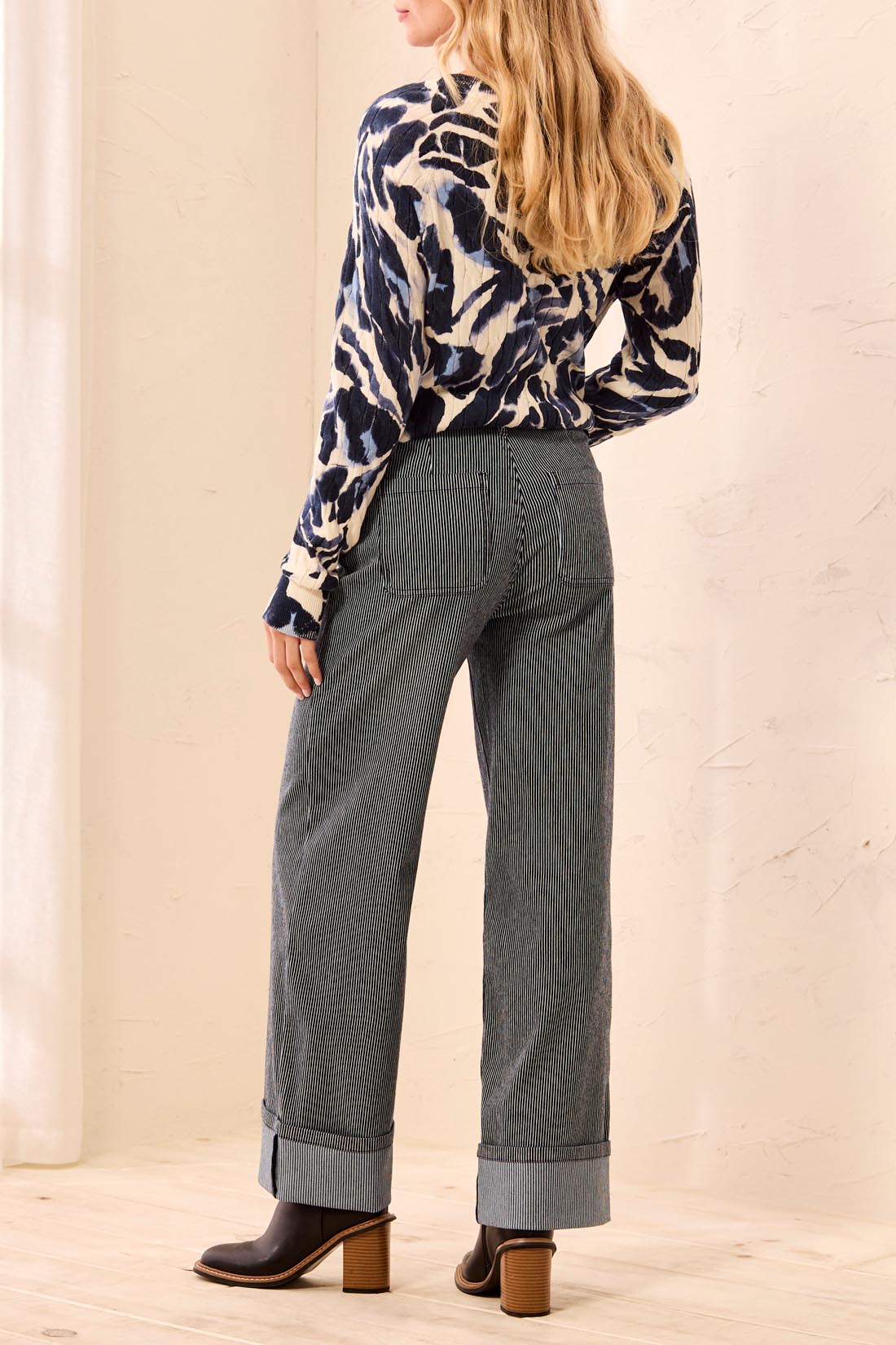 Fly Front Ankle Pant w/Wide Cuffs