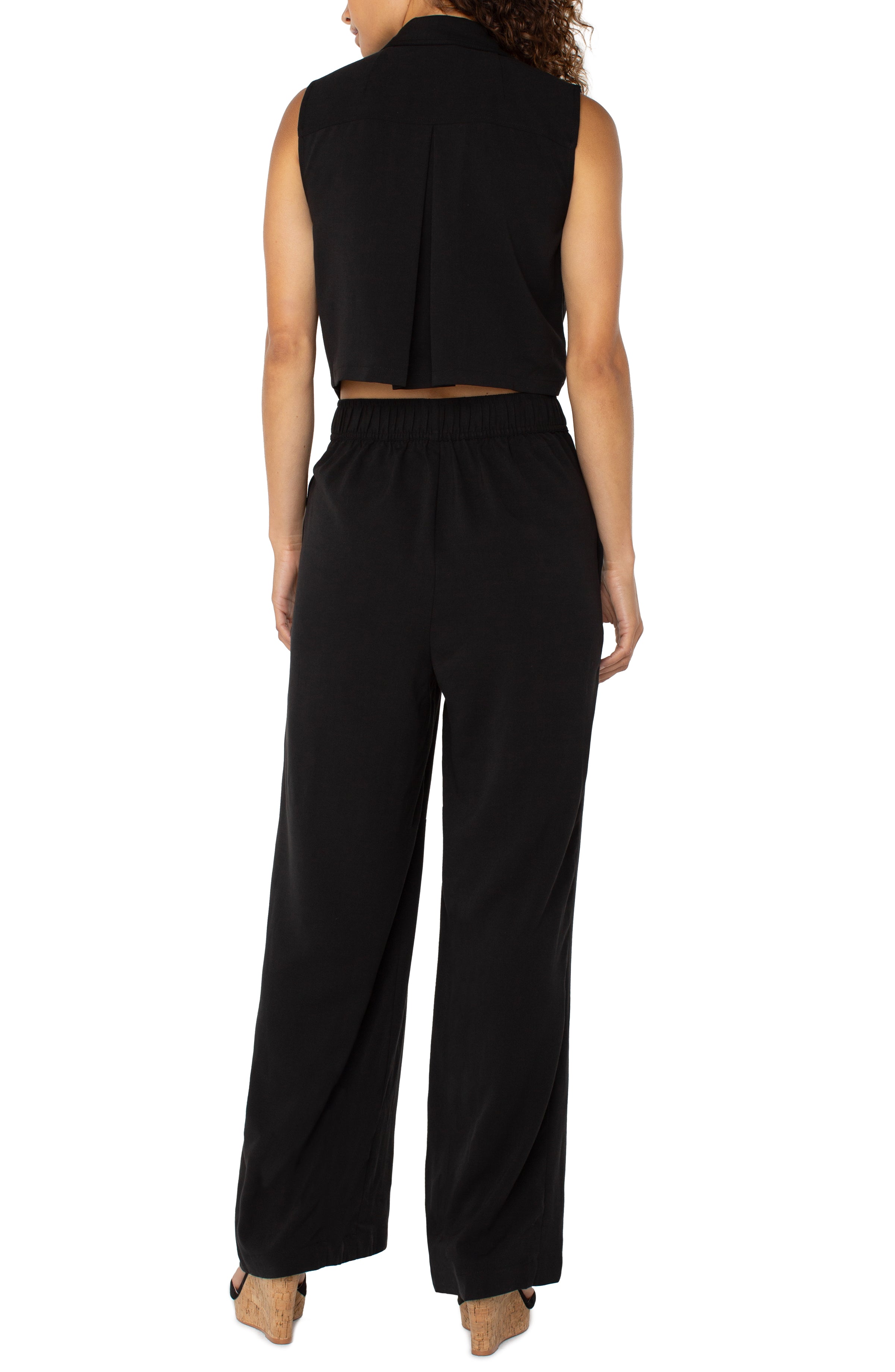 Sleeveless Wide Leg Jumpsuit 31"