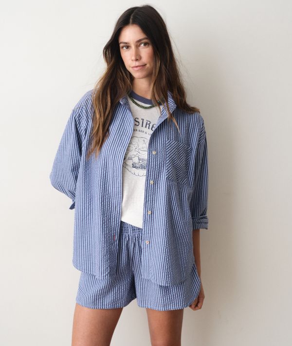 Gracey Oversized Seersucker Shirt