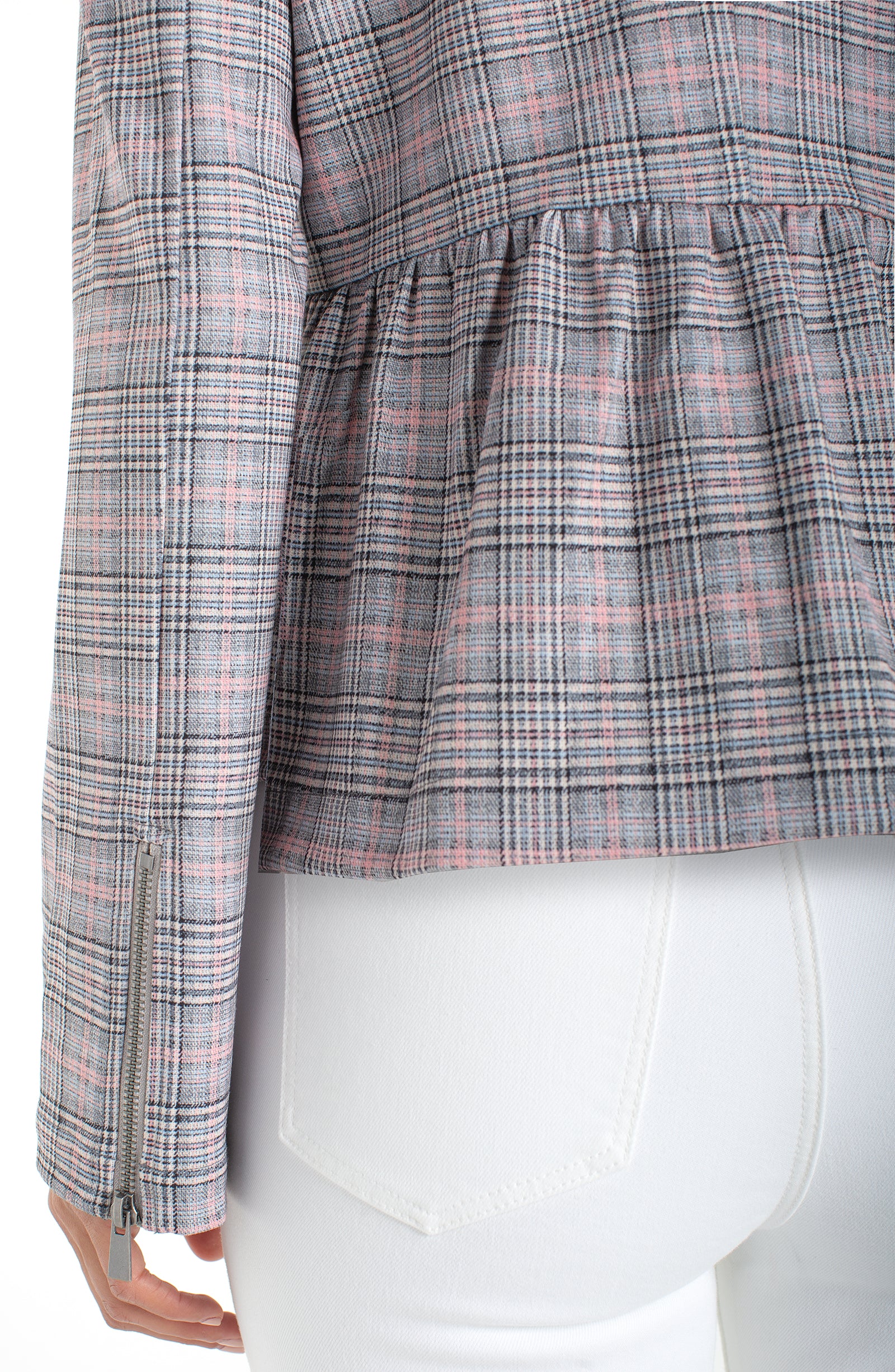 Zip Front Peplum Jacket