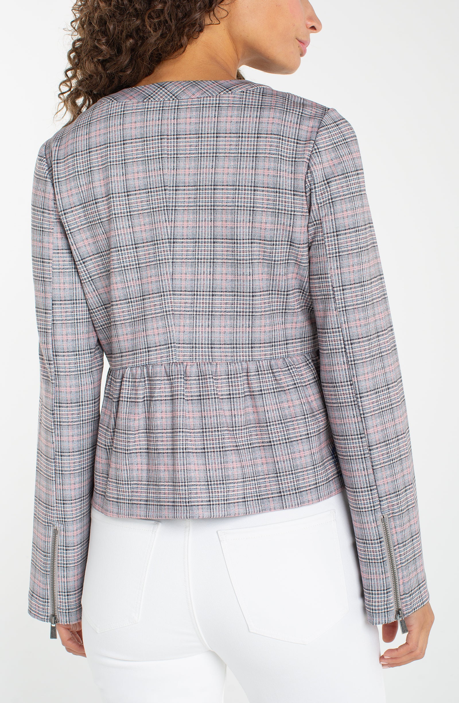 Zip Front Peplum Jacket