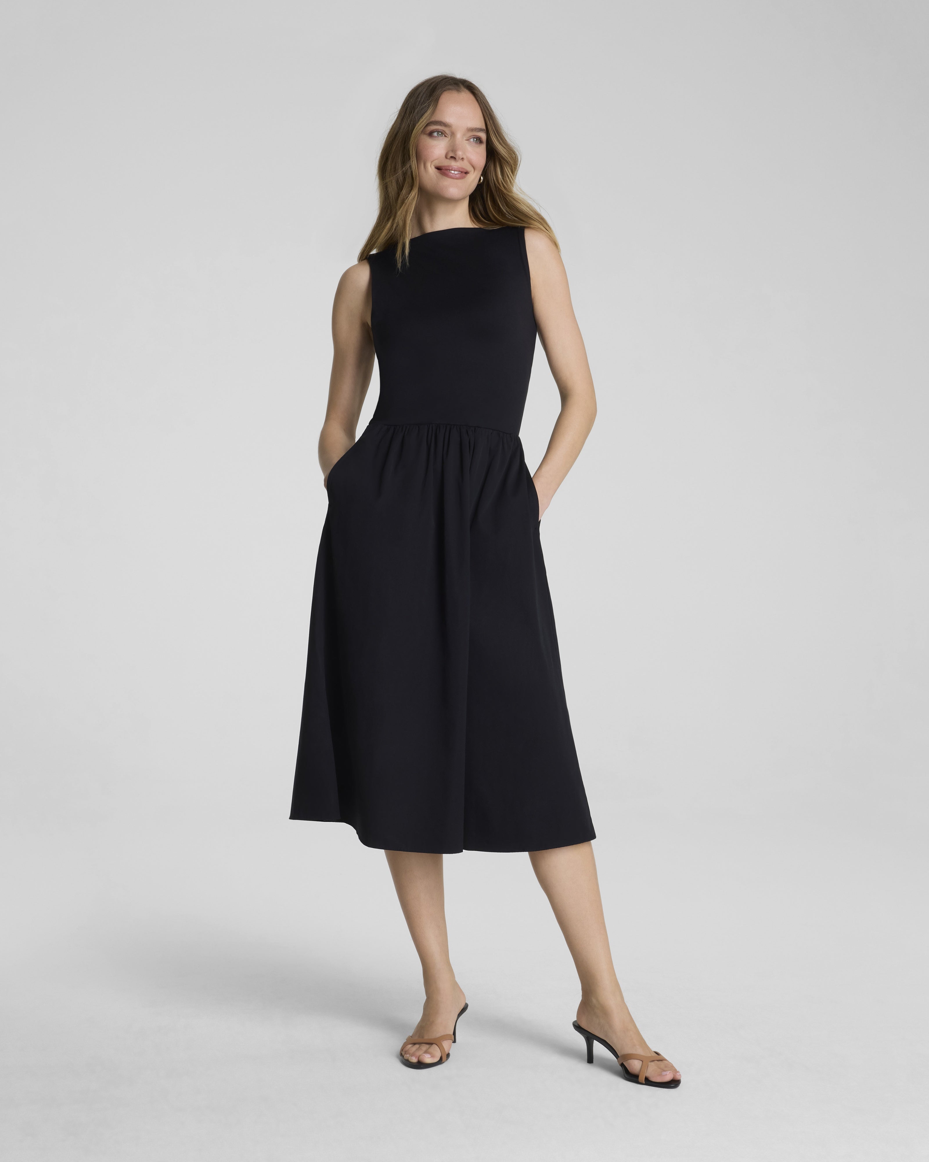 Spanxsmooth™ Jersey High Neck Midi Dress