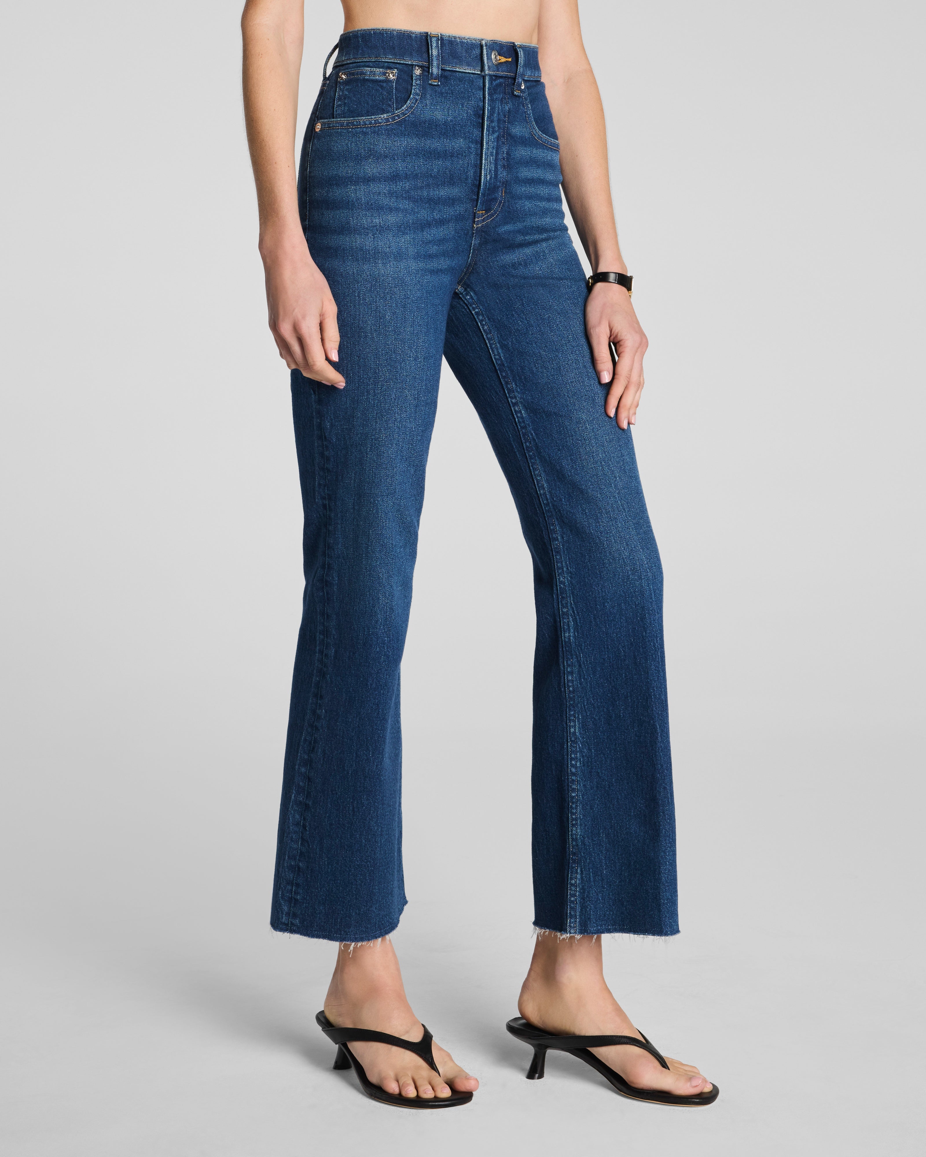 Spanxshape™ Authentic 360 Raw Hem Kick Flare Jeans