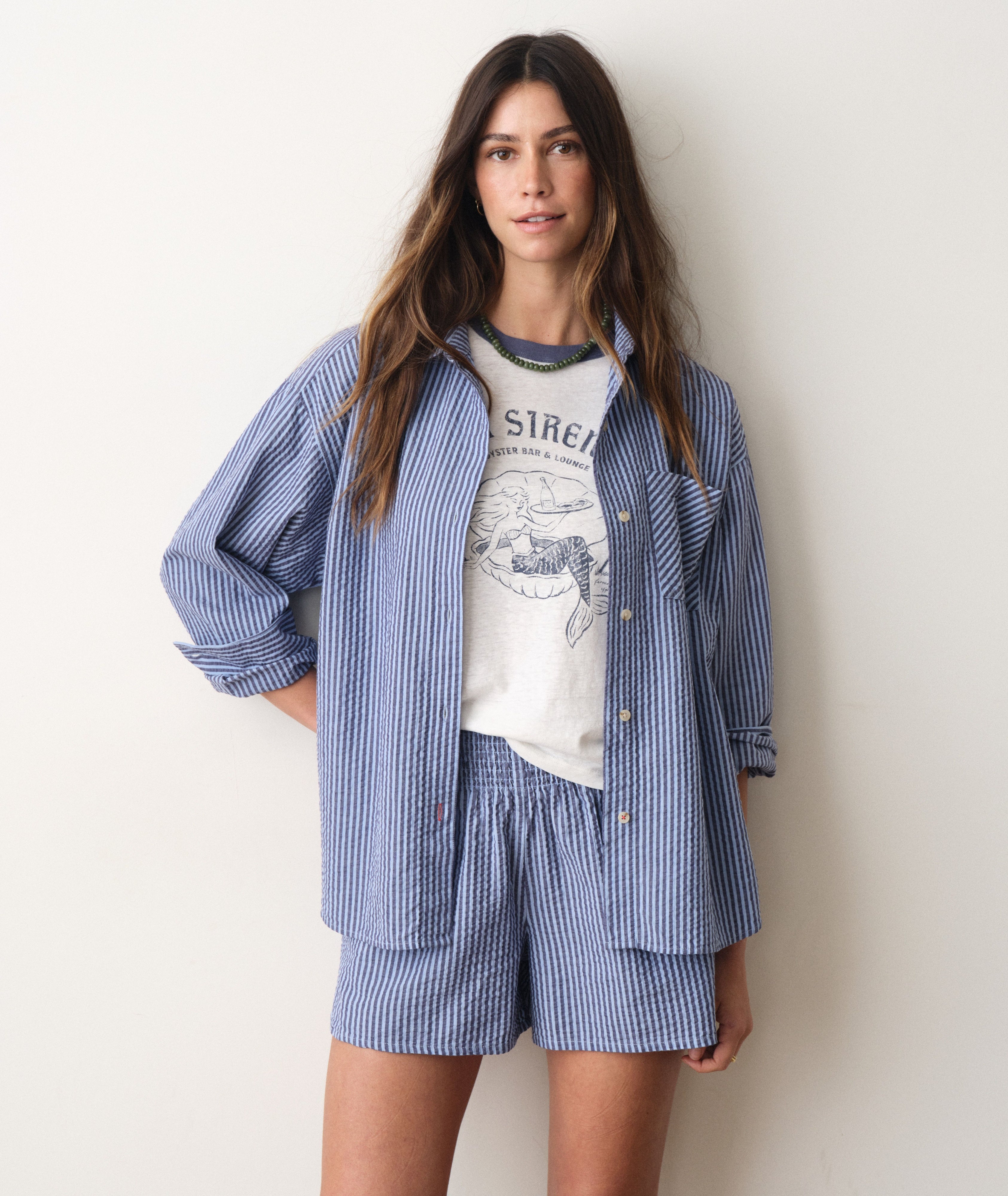 Gracey Oversized Seersucker Shirt