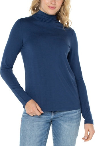 Long Sleeve Mock Neck Knit Top