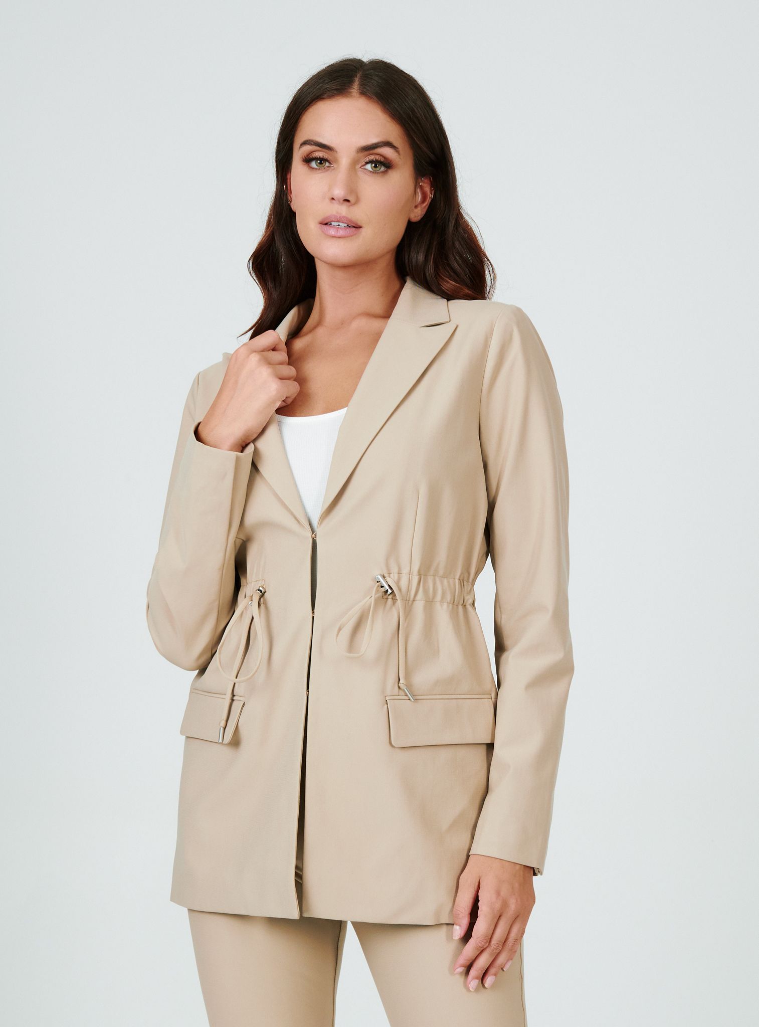 Infinity Cinched Waist Blazer