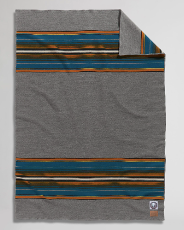 National Park Wool Throw with Carrier Olympic Grey